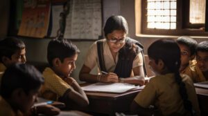 teacher teaching kids classroom generative ai