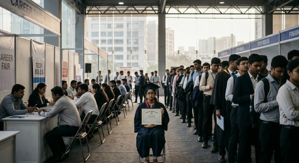 Excessive focus university education Indian youth unemployed 2